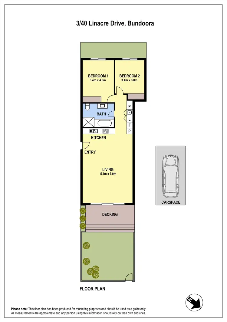 Floorplan of Homely apartment listing, 3/40 Linacre Drive, Bundoora VIC 3083