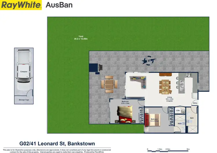Floorplan of Homely apartment listing, 2/41-43 Leonard St, Bankstown NSW 2200