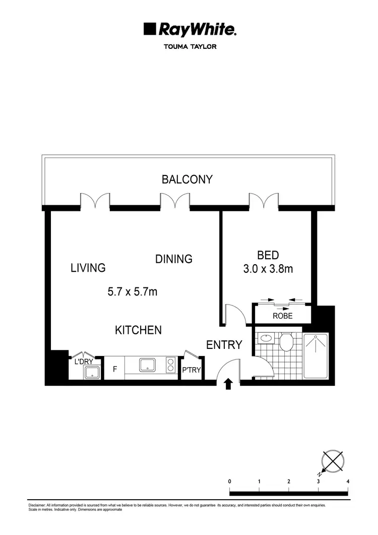 Floorplan of Homely apartment listing, 402/18 Bayswater Road, Potts Point NSW 2011