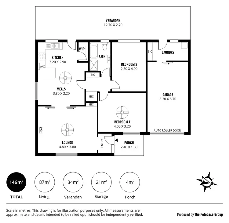 Floorplan of Homely unit listing, 2/38 Sir Ewen Waterman Avenue, North Haven SA 5018