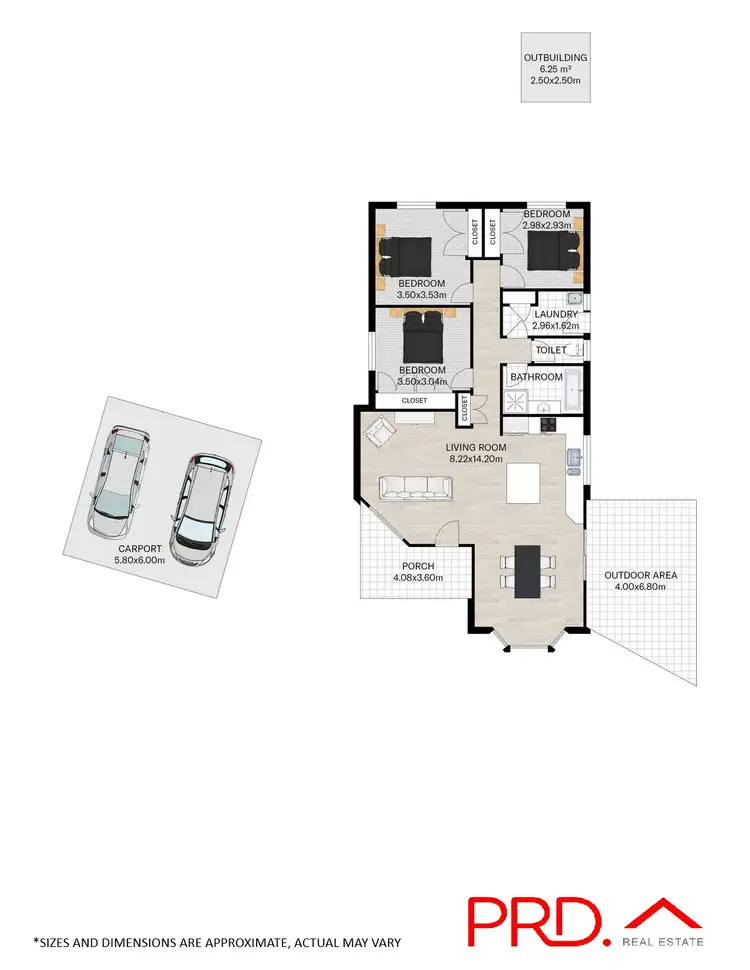 Floorplan of Homely house listing, 44 Rural Drive, Mildura VIC 3500