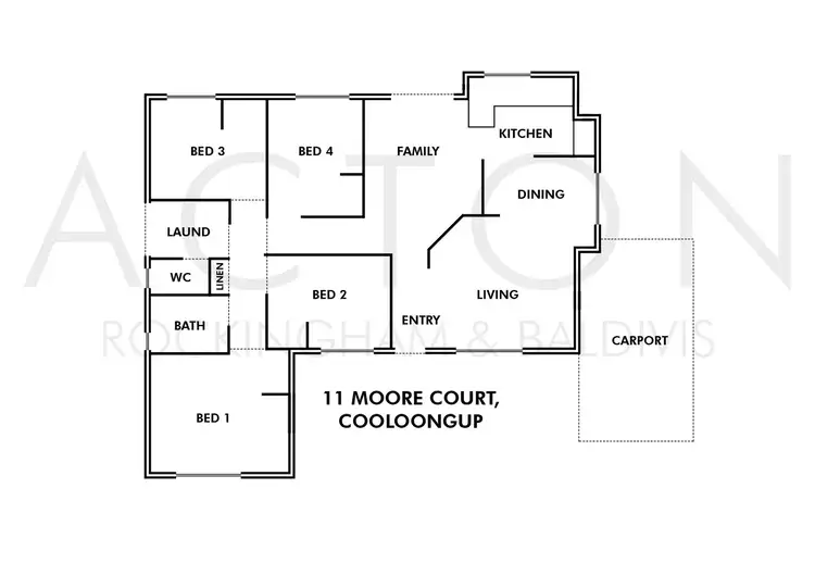 Floorplan of Homely house listing, 11 Moore Court, Cooloongup WA 6168