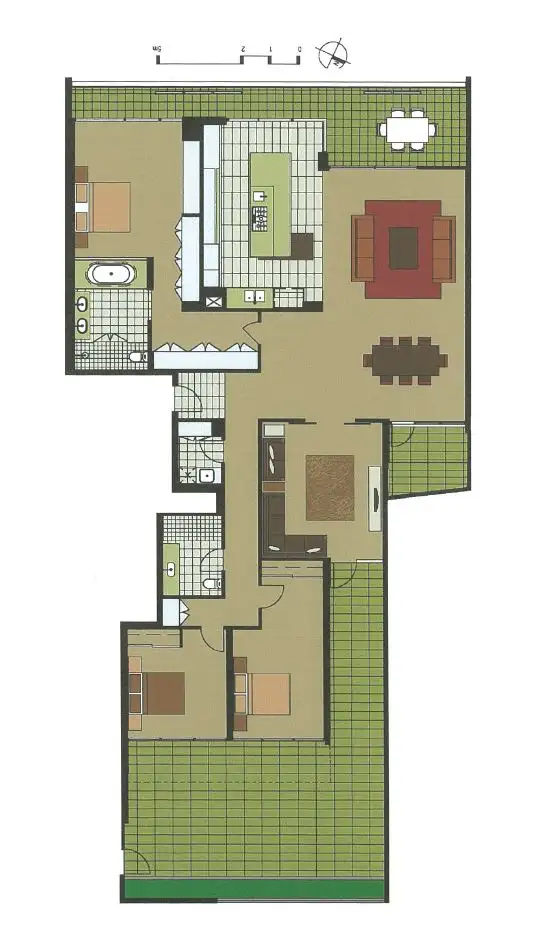 Floorplan of Homely apartment listing, 3/23 Bow River Crescent, Burswood WA 6100