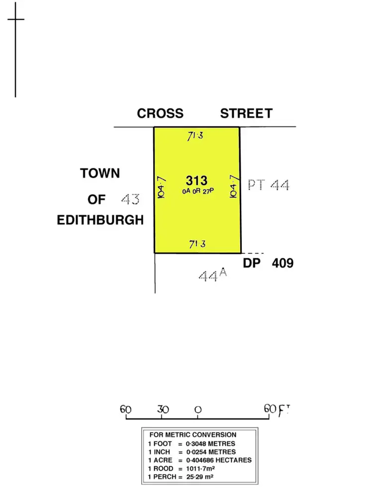 Floorplan of Homely land listing, 7 Cross Street, Edithburgh SA 5583