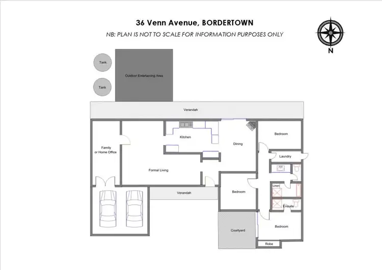 Floorplan of Homely house listing, 36 Venn Ave, Bordertown SA 5268