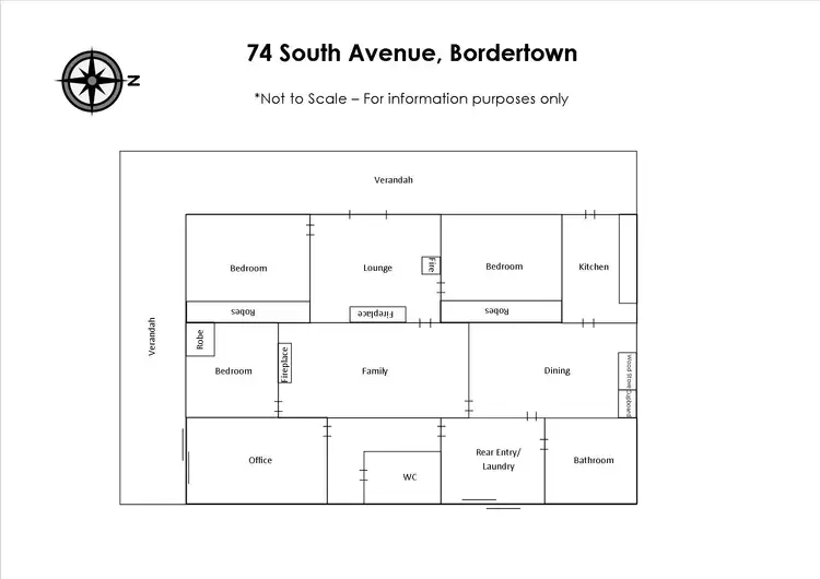 Floorplan of Homely house listing, 74 South Avenue, Bordertown SA 5268