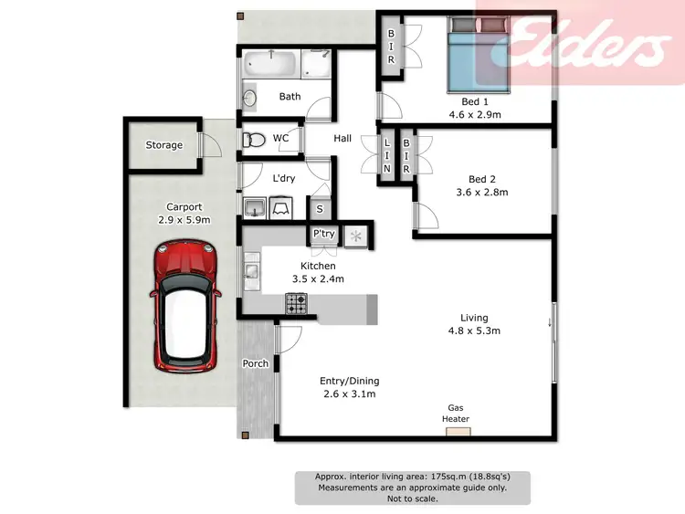 Floorplan of Homely unit listing, 4/5 Cook Place, Wodonga VIC 3690