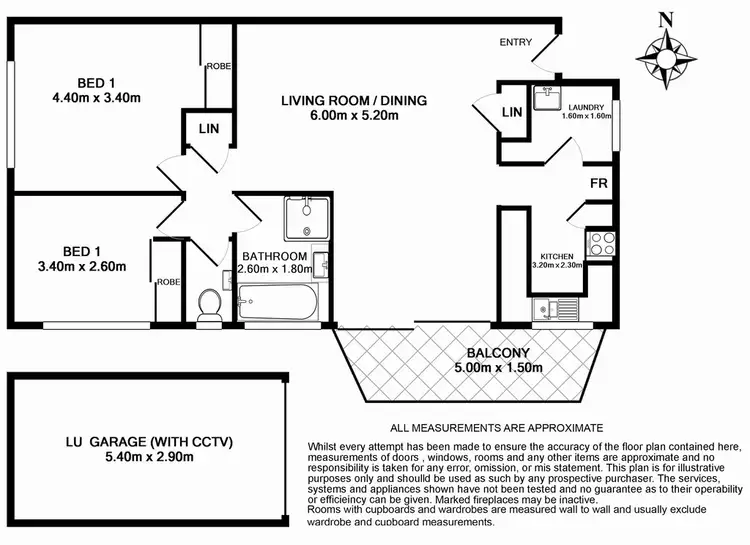 Floorplan of Homely unit listing, 8/57-61 Auburn Street, Sutherland NSW 2232