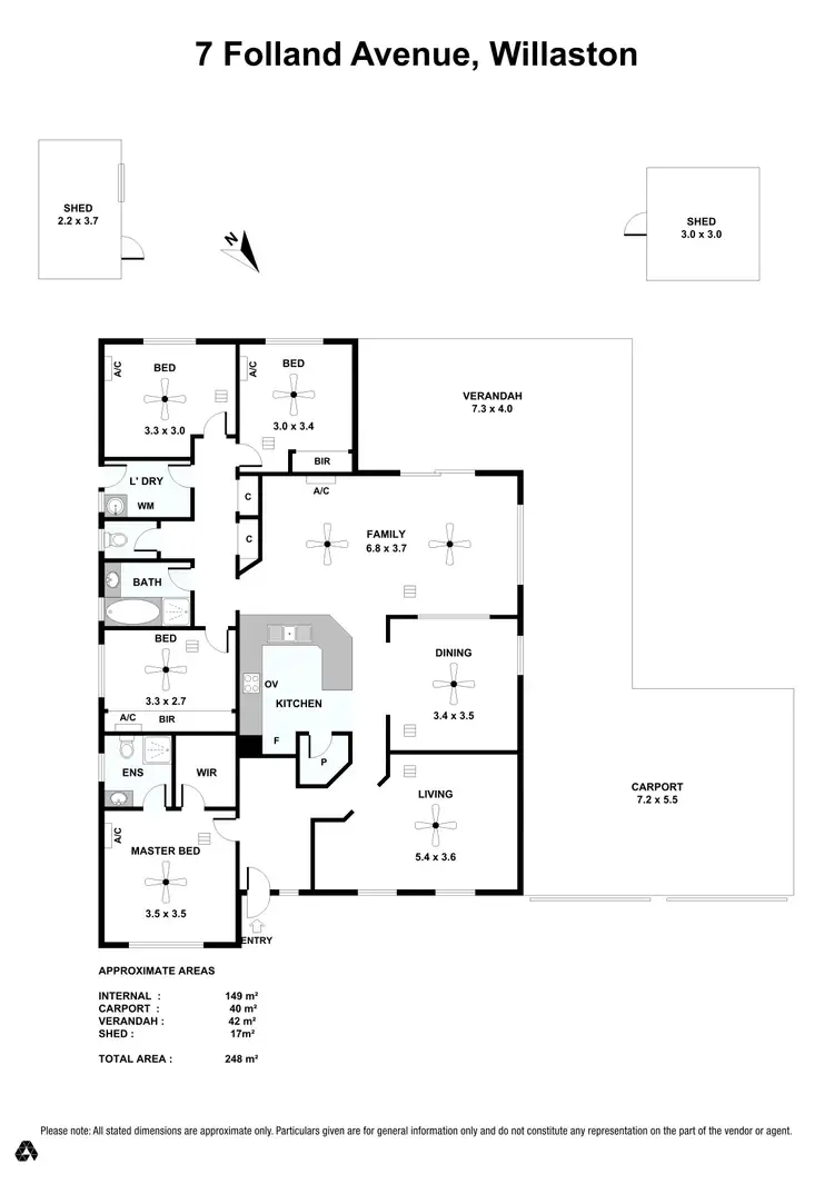 Floorplan of Homely house listing, 7 Folland Avenue, Willaston SA 5118