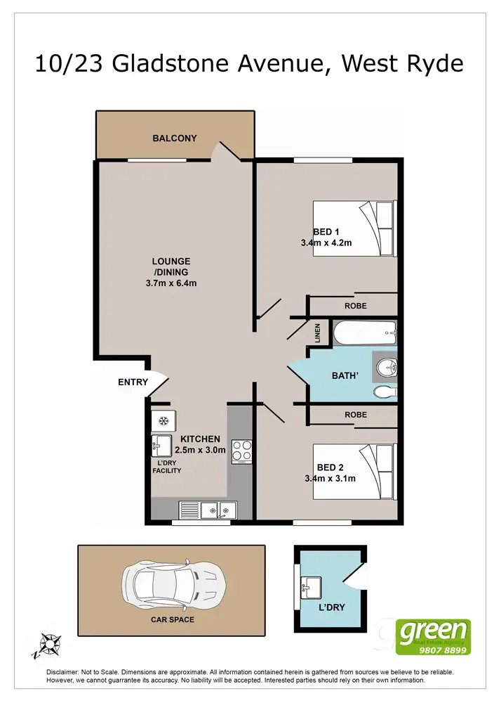 Floorplan of Homely unit listing, 10/23 Gladstone Avenue, Ryde NSW 2112