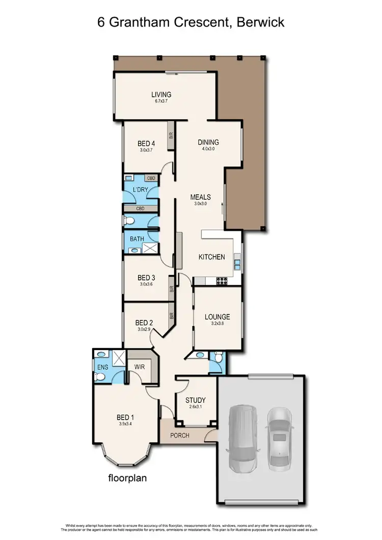 Floorplan of Homely house listing, 6 Grantham Crescent, Berwick VIC 3806