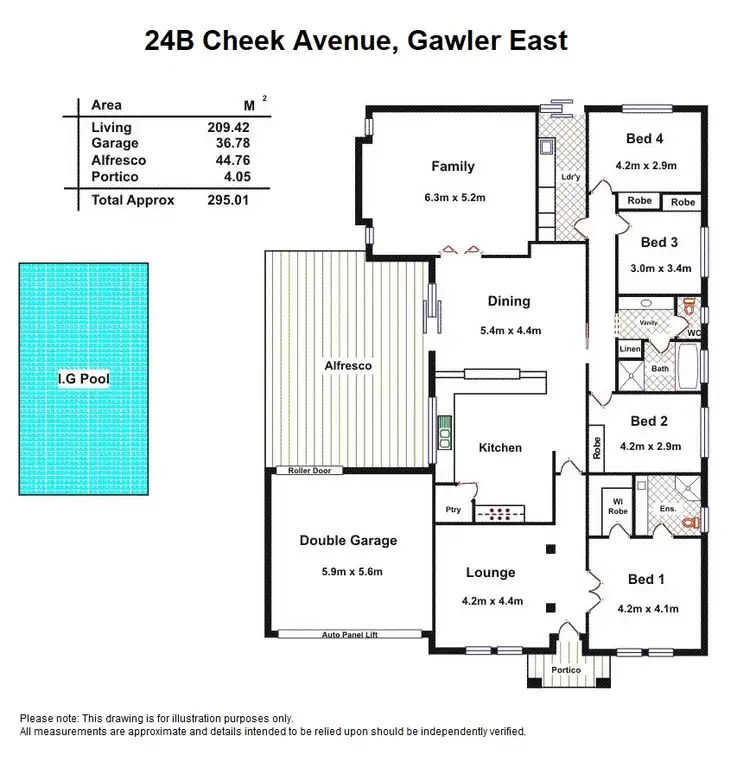 Floorplan of Homely house listing, 24B Cheek Avenue, Gawler East SA 5118