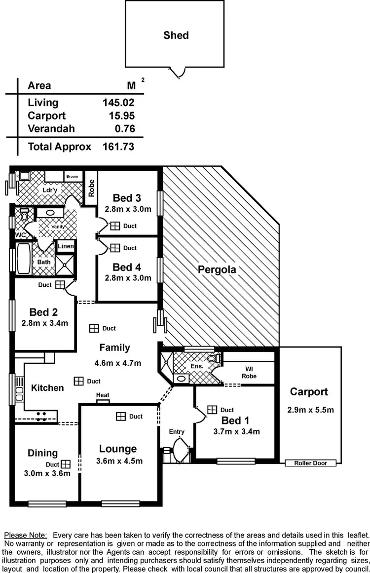 Floorplan of Homely house listing, 15 Rau Avenue, Evanston SA 5116