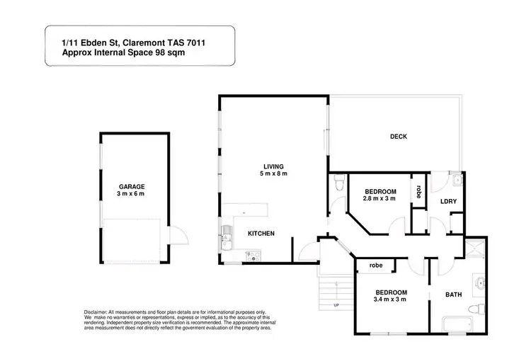 Floorplan of Homely house listing, 1/11 Ebden Street, Claremont TAS 7011