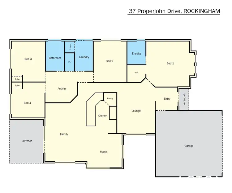 Floorplan of Homely house listing, 37 Properjohn Drive, Rockingham WA 6168