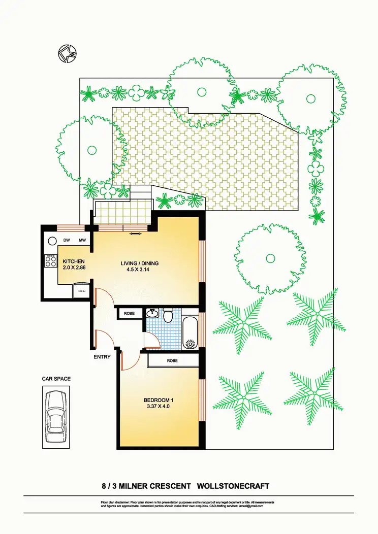 Floorplan of Homely apartment listing, 8/3 Milner Crescent, Wollstonecraft NSW 2065