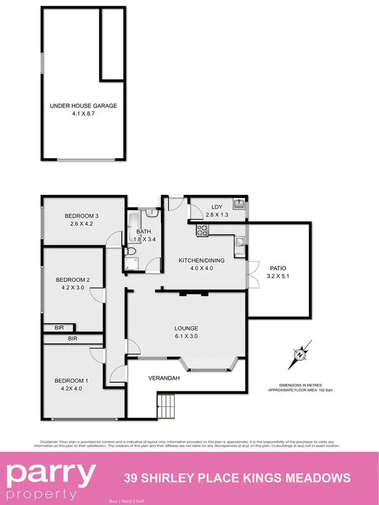 Floorplan of Homely house listing, 39 Shirley Place, Kings Meadows TAS 7249