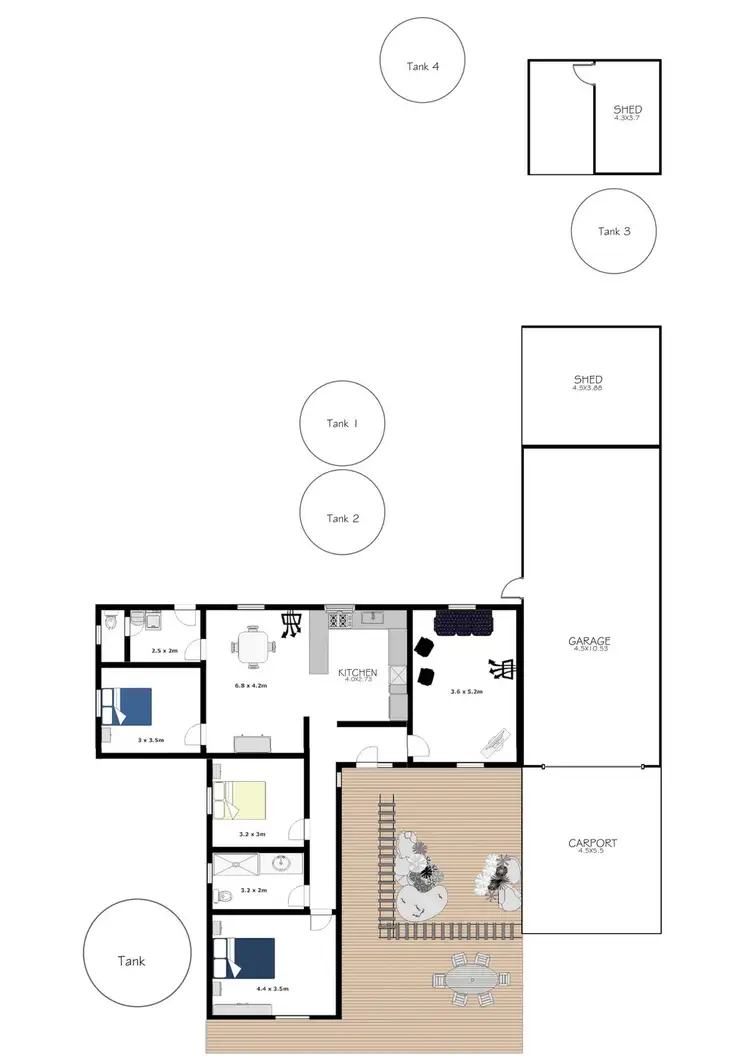 Floorplan of Homely house listing, 1 Heather Road, Port Lincoln SA 5606