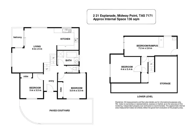 Floorplan of Homely unit listing, 2/21 Esplanade, Midway Point TAS 7171