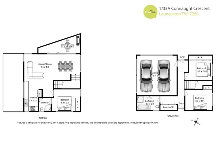 Floorplan of Homely unit listing, 1/33a Connaught Crescent, West Launceston TAS 7250