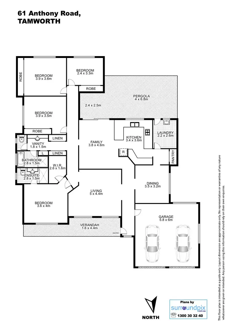 Floorplan of Homely house listing, 61 Anthony Road, Tamworth NSW 2340