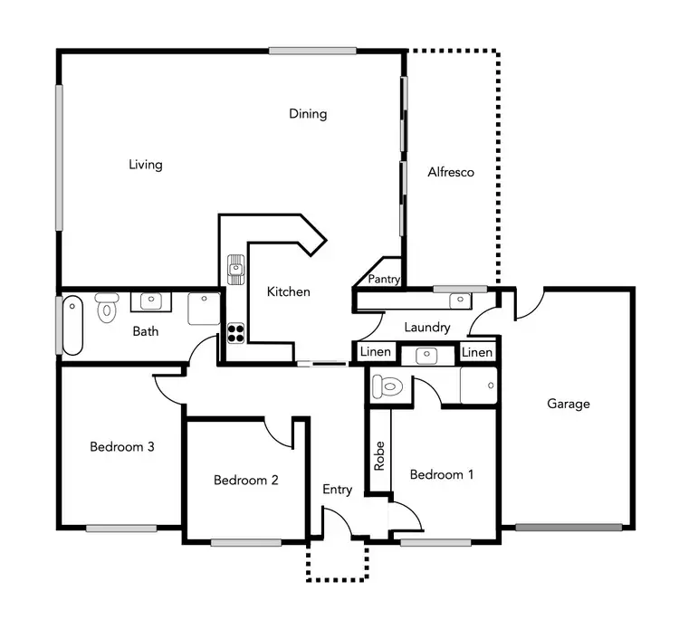 Floorplan of Homely townhouse listing, 2A Kneebone Street, Ararat VIC 3377