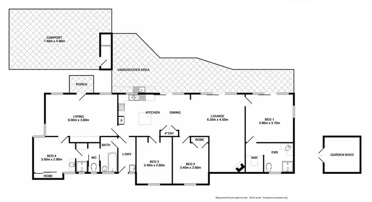 Floorplan of Homely house listing, 7 Gardner Street, Wodonga VIC 3690