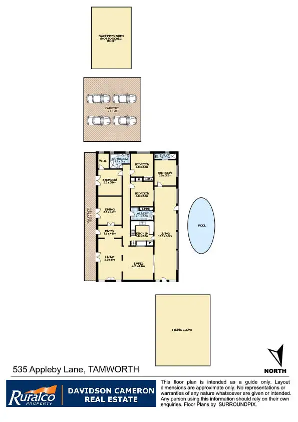 Floorplan of Homely rural property listing, 535 Appleby Lane, Tamworth NSW 2340