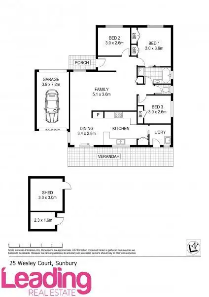 Floorplan of Homely house listing, 25 Wesley Court, Sunbury VIC 3429