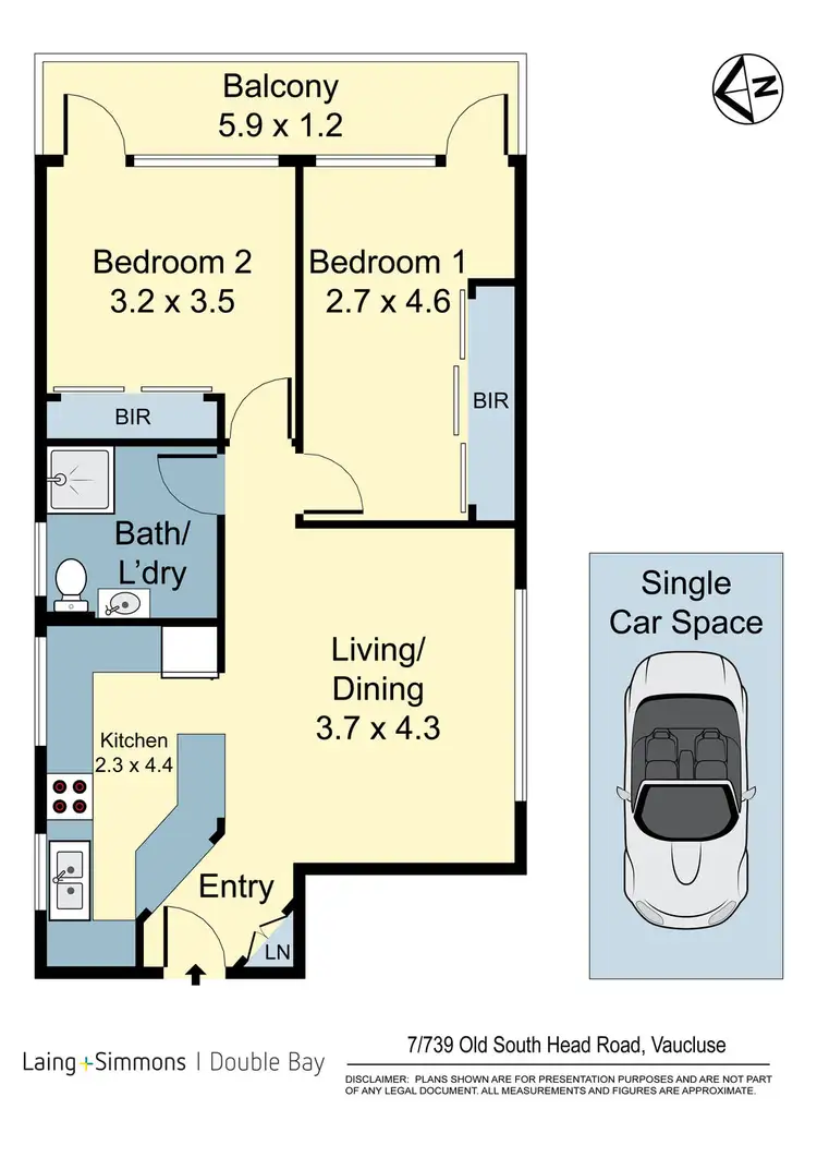 Floorplan of Homely apartment listing, 7/739 Old South Head Road, Vaucluse NSW 2030