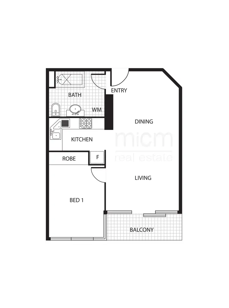 Floorplan of Homely apartment listing, 28/100 Kavanagh Street, Southbank VIC 3006