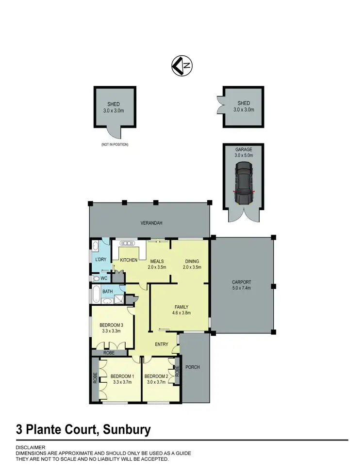 Floorplan of Homely house listing, 3 Plante Court, Sunbury VIC 3429