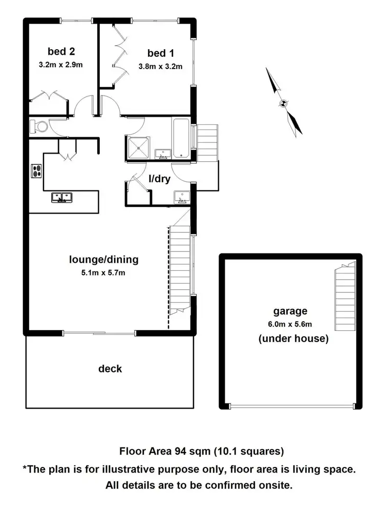 Floorplan of Homely townhouse listing, 6 Themeda Place (enter off Leigh Close), Lilydale VIC 3140