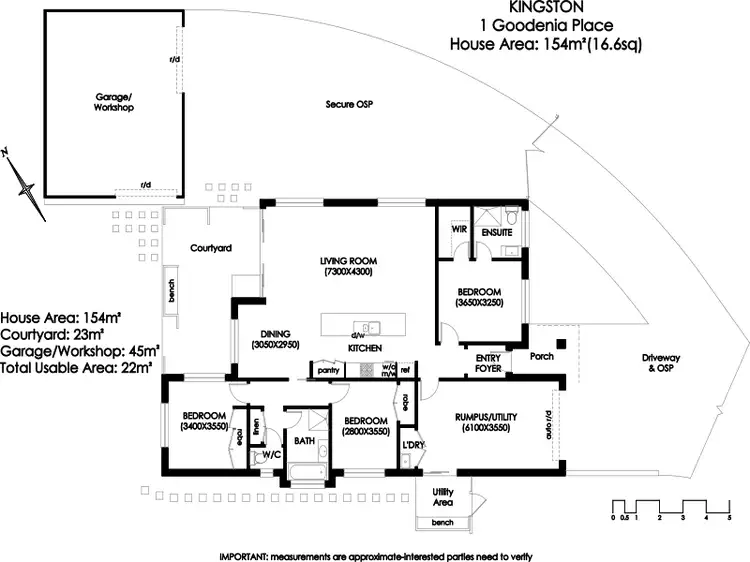 Floorplan of Homely house listing, 1 Goodenia Place, Kingston TAS 7050
