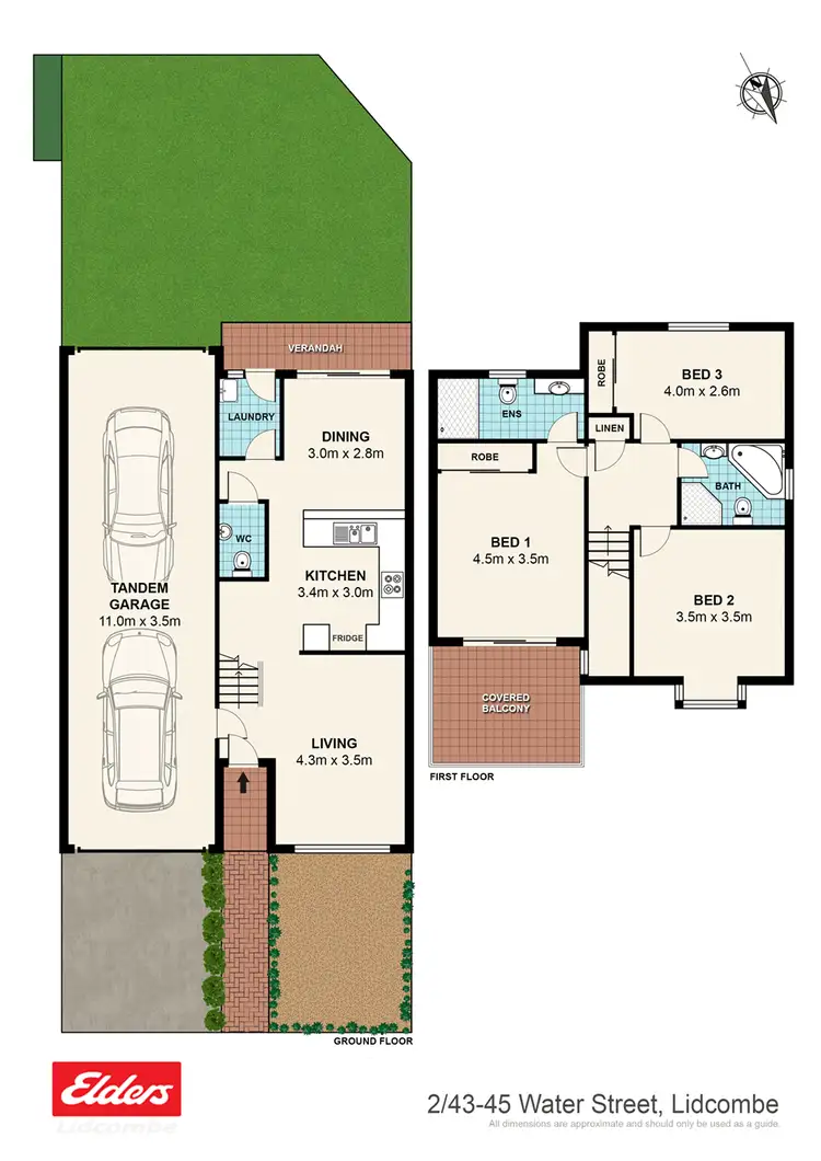 Floorplan of Homely townhouse listing, 2 / 43 WATER STREET, Lidcombe NSW 2141