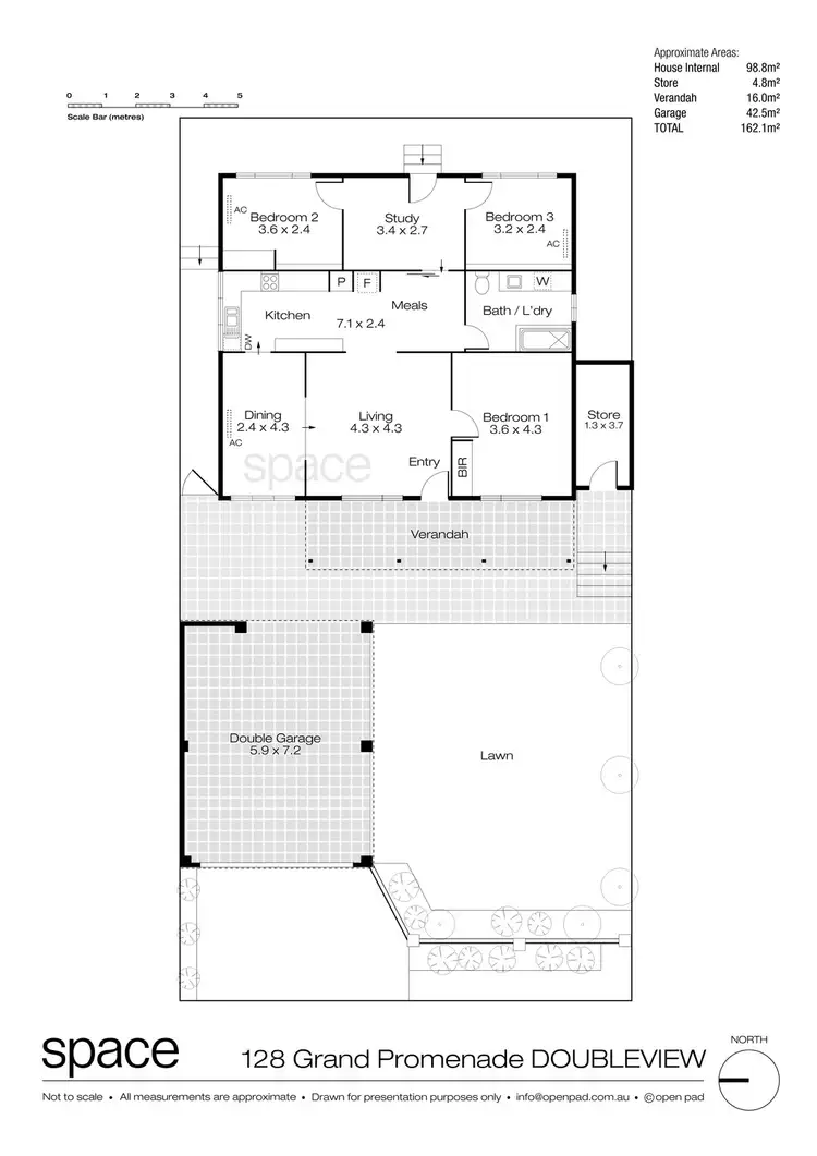 Floorplan of Homely house listing, 128 Grand Promenade, Doubleview WA 6018
