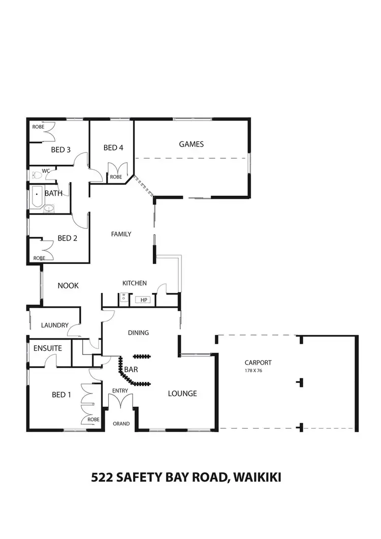 Floorplan of Homely house listing, 522 Safety Bay Road, Waikiki WA 6169