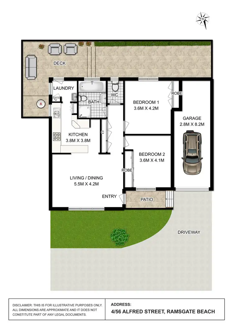 Floorplan of Homely villa listing, 4/56 Alfred Street, Ramsgate Beach NSW 2217