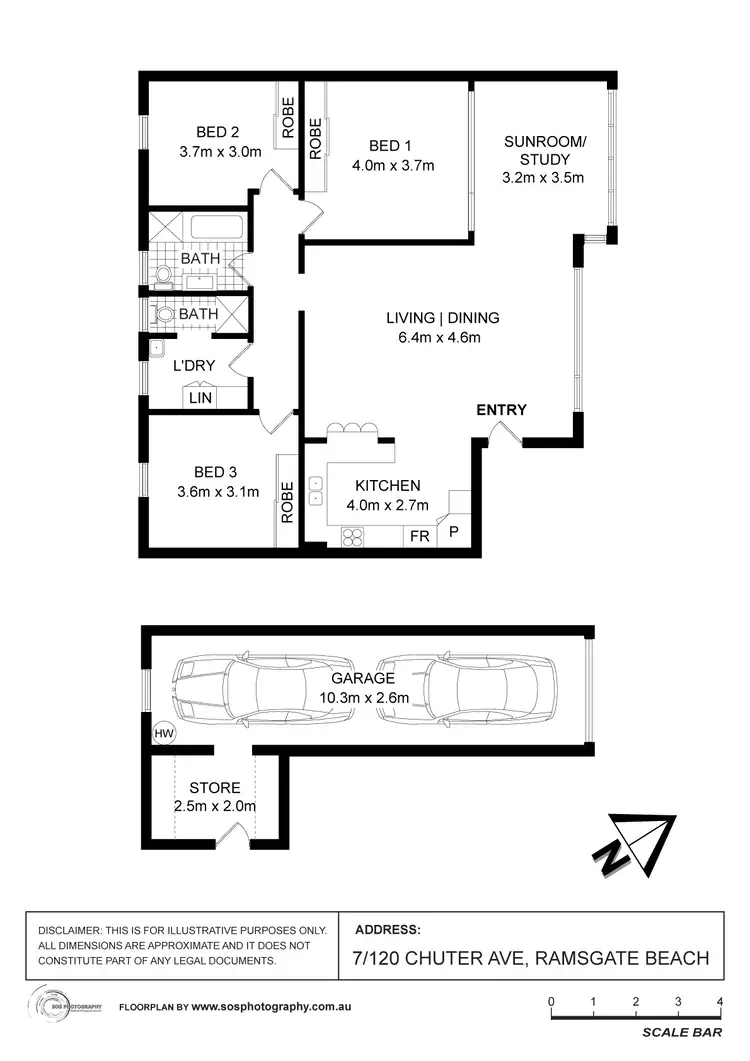 Floorplan of Homely unit listing, 7/120 Chuter Avenue, Ramsgate Beach NSW 2217