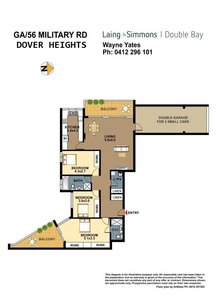 Floorplan of Homely apartment listing, GA/56 Military Road, North Bondi NSW 2026