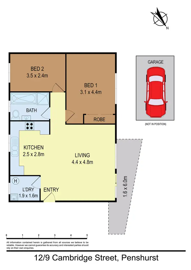 Floorplan of Homely unit listing, 12/9 Cambridge Street, Penshurst NSW 2222