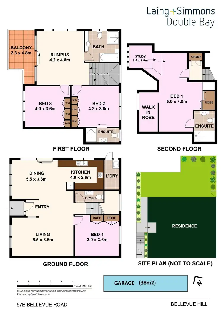 Floorplan of Homely townhouse listing, 57B Bellevue Road, Bellevue Hill NSW 2023