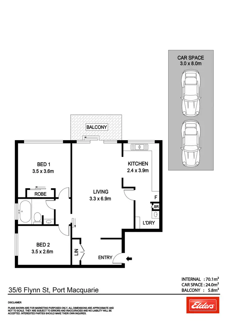 Floorplan of Homely unit listing, 35/6 Flynn Street, Port Macquarie NSW 2444