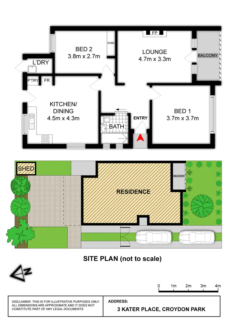 Floorplan of Homely house listing, 3 Kater Place, Croydon Park NSW 2133