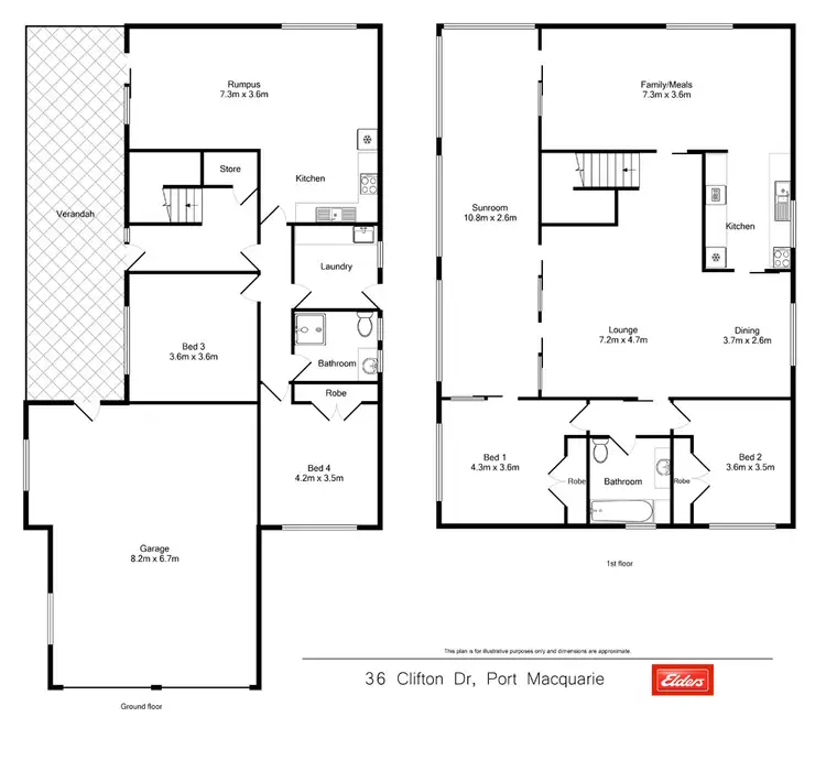 Floorplan of Homely house listing, 36 Clifton Drive, Port Macquarie NSW 2444