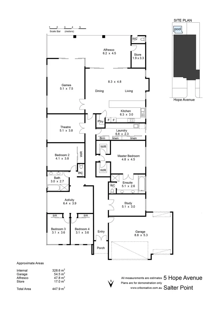 Floorplan of Homely house listing, 5 Hope Avenue, Salter Point WA 6152
