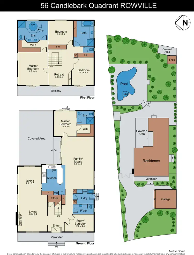 Floorplan of Homely house listing, 56 Candlebark Quadrant, Rowville VIC 3178