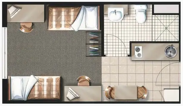 Floorplan of Homely unit listing, 1101/188 Shafston Avenue, Kangaroo Point QLD 4169