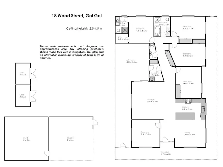 Floorplan of Homely house listing, 18 Wood Street, Gol Gol NSW 2738