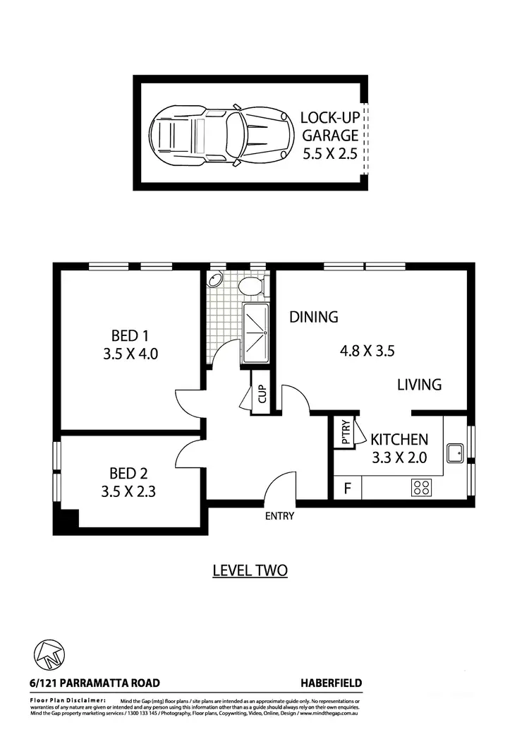 Floorplan of Homely apartment listing, 6/121 Parramatta Road, Haberfield NSW 2045